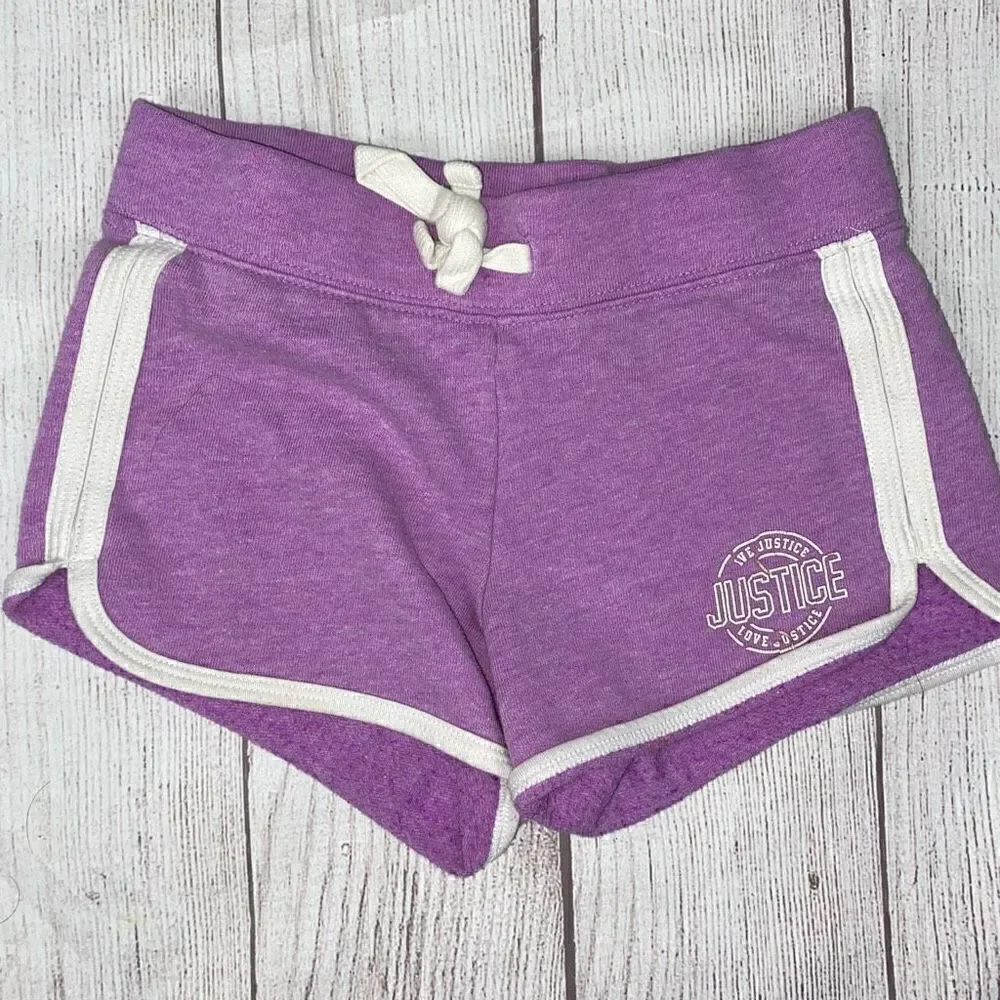 Justice 3 bundle shorts sz 7/8 girls